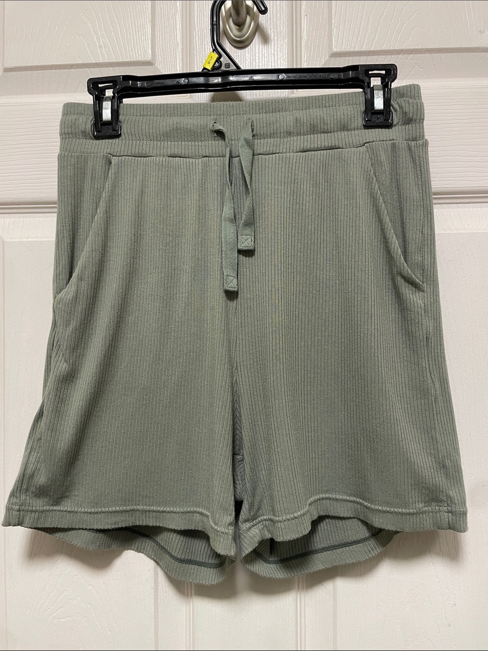 Senita Athletics | Ribbed | High-Waist | Lounge Shorts | Sage Green | Size S